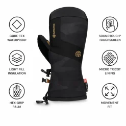Moffole 686 Gore-Tex Linear Mitt Black Camo