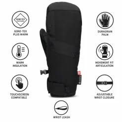 Moffole 686 Gore-tex Linear Under Cuff Mitt Black