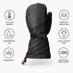 Moffole Lenz Heat Glove 6.0 Finger Cap Mittens Women Black