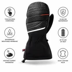 Moffole Lenz Heat Glove 6.0 Finger Cap Mittens Black