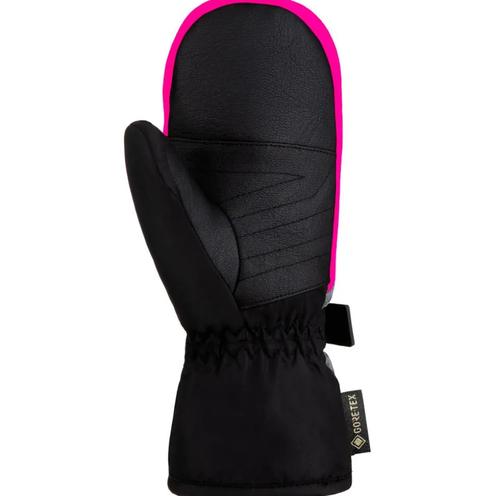 Moffole Reusch Flash Gore-Tex Junior Mitten Black Melange Pink Glo