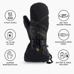 Moffole Therm-Ic Ultra Heat Boost Mitt Women Black