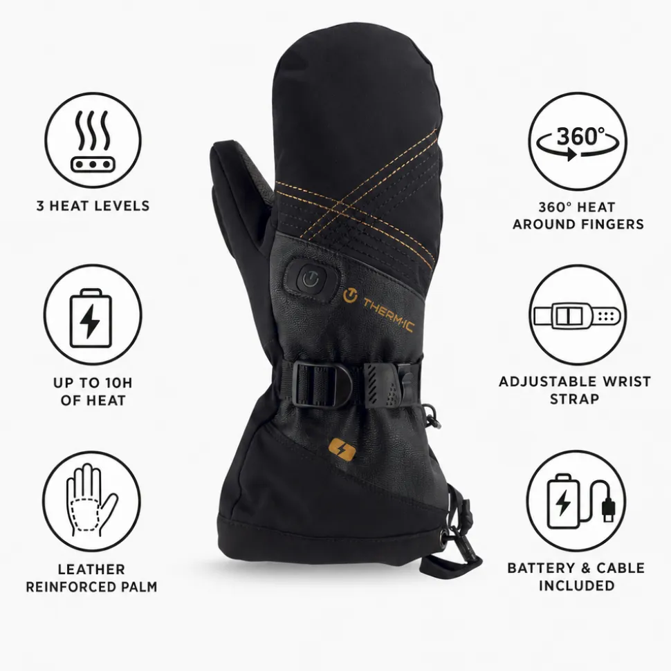 Moffole Therm-Ic Ultra Heat Boost Mitt Women Black