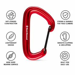 Moschettoni Black Diamond Litewire Red