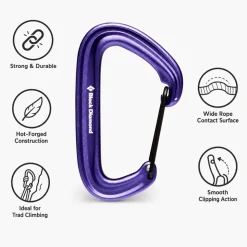 Moschettoni Black Diamond Litewire Purple