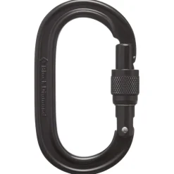 Moschettoni Black Diamond Oval Keylock Screwgate Black 2