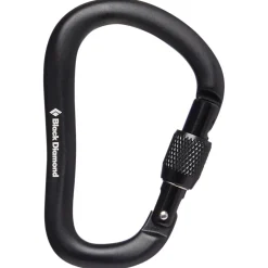 Moschettoni Black Diamond Rocklock Screwgate Black