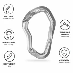 Moschettoni Grivel Stealth - K16B Bent Gate Silver
