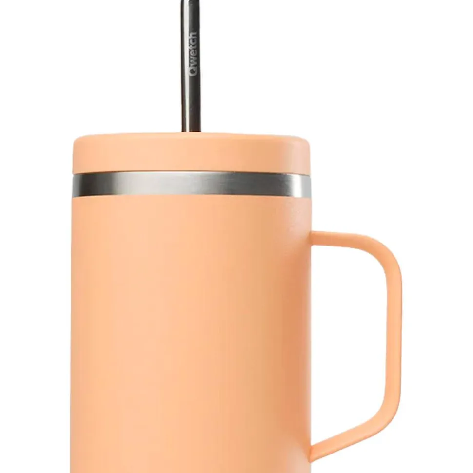 Mug Qwetch Cold Cup 600 ml + Anse Matt Pastel Abricot