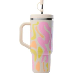 Mug Qwetch Travel Cup 900 ml Waves Sable