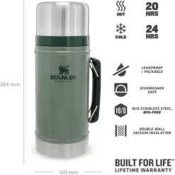 Mug Stanley The Legendary Food Jar 0.94L Hammertone Green