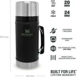 Mug Stanley The Legendary Food Jar 0.94L Matte Black Pebble