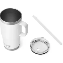 Mug Yeti Rambler 25 Oz (739 ml) Straw Mug White