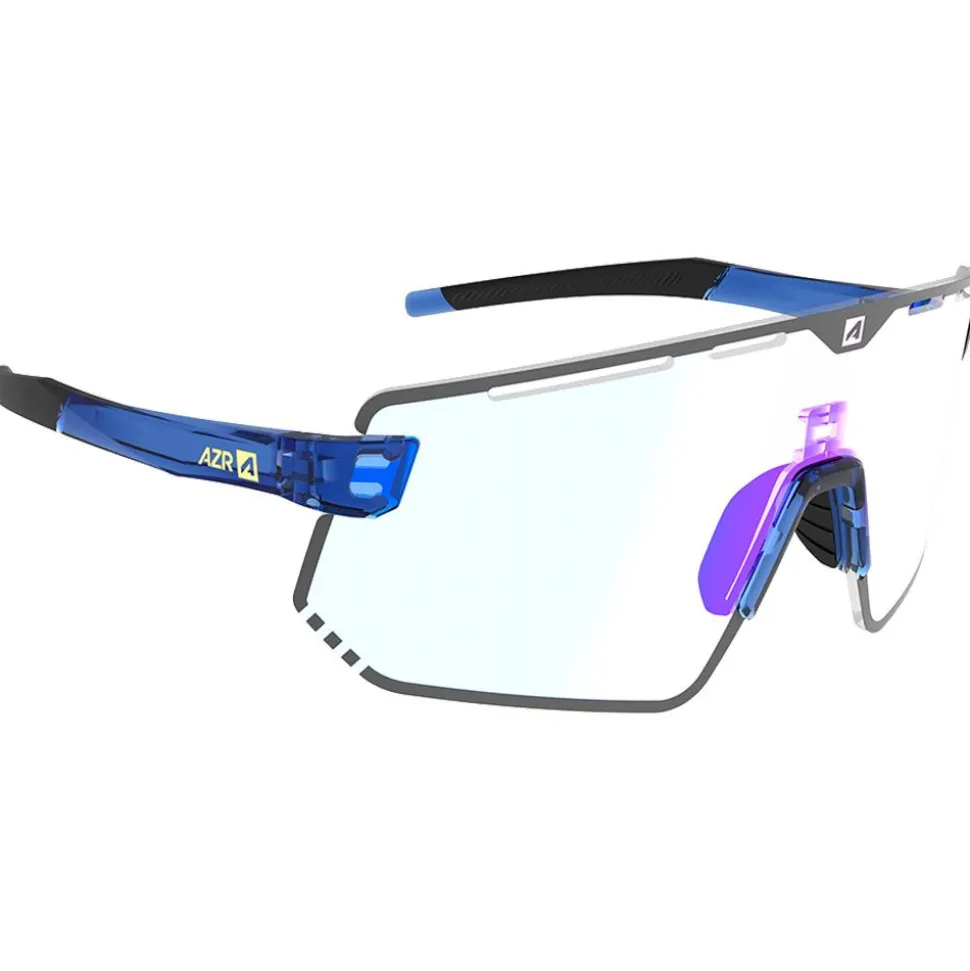 Occhiali da sole AZR Flash Rx Crystal Bleue Vernie Irisé Bleu