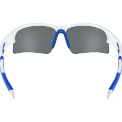 Occhiali da sole AZR Huez Blanche Vernie Bleu Bleu Miroir