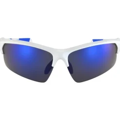 Occhiali da sole AZR Huez Blanche Vernie Bleu Bleu Miroir