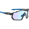 Occhiali da sole AZR Pro Race Rx Noire Mate Photochromique Irisé Bleue