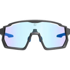 Occhiali da sole AZR Pro Race Rx Noire Mate Photochromique Irisé Bleue