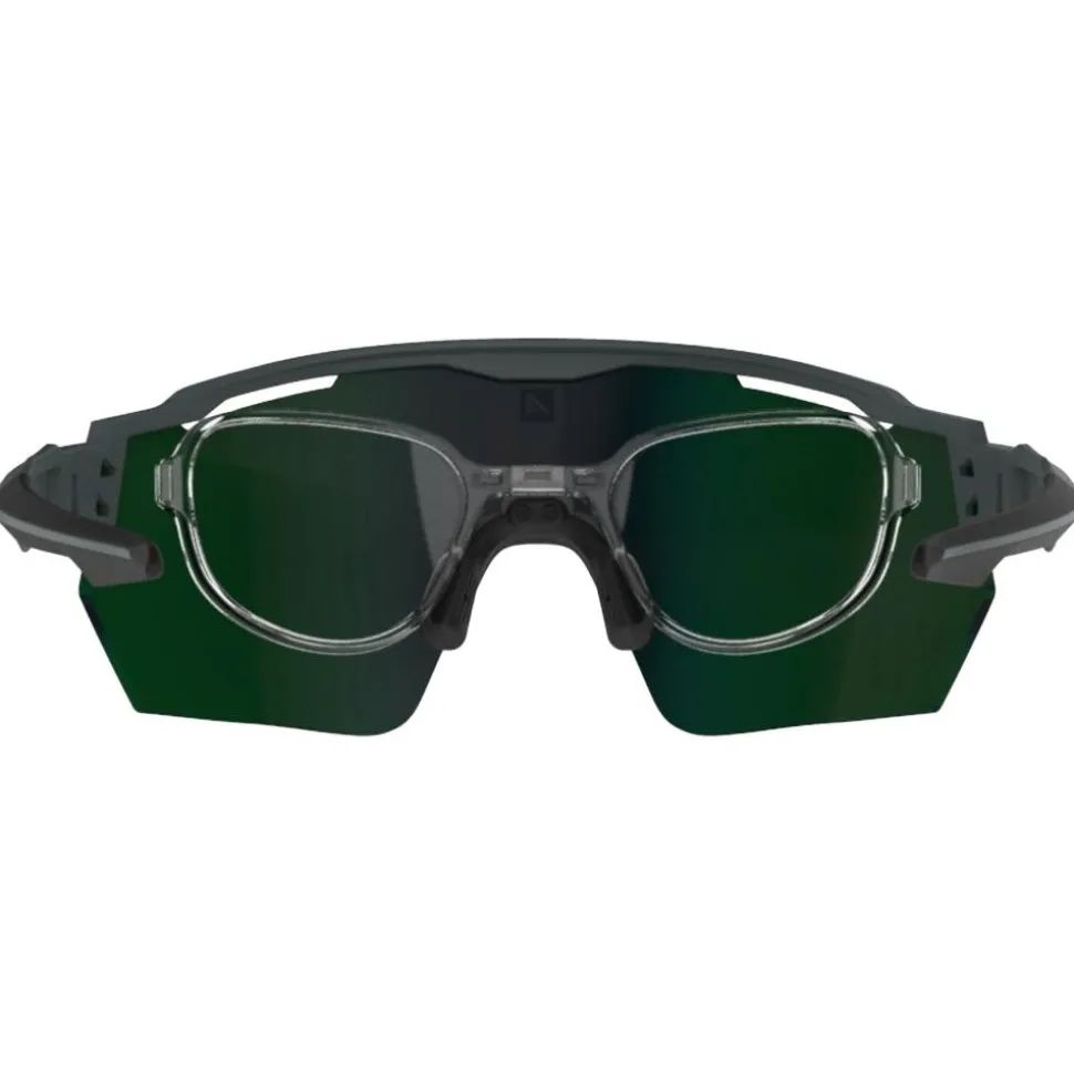 Occhiali da sole AZR Race Rx Carbone Mate Noire Multicouche Vert
