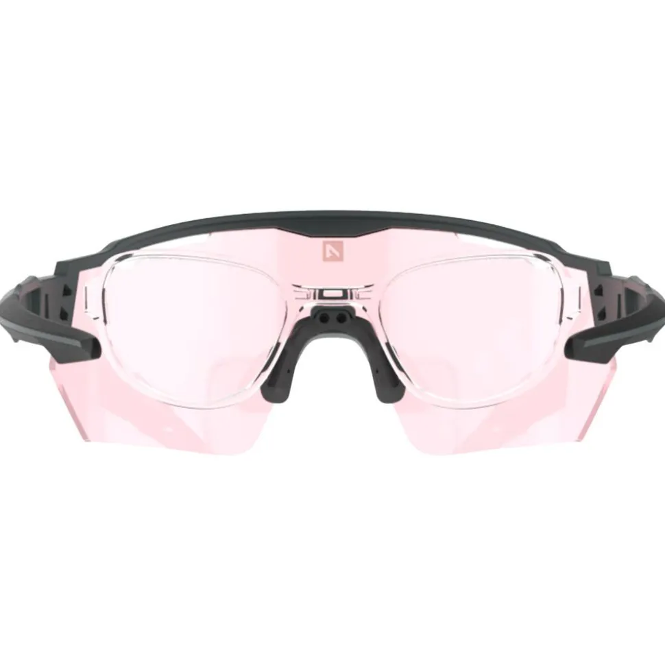 Occhiali da sole AZR Race Rx Carbone Mat Noire Photochromique Irisé Rouge