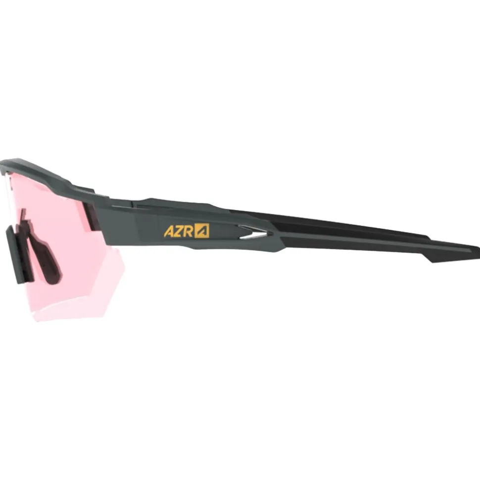 Occhiali da sole AZR Race Rx Carbone Mat Noire Photochromique Irisé Rouge