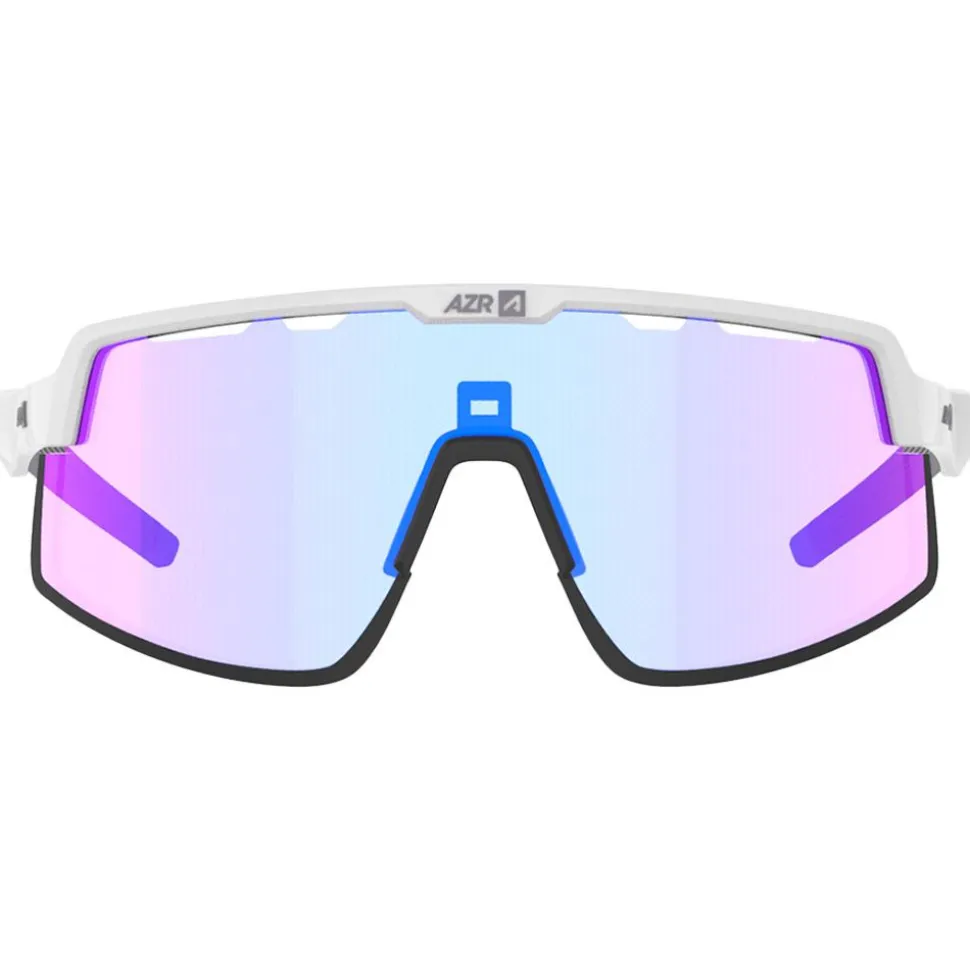 Occhiali da sole AZR Speed Rx Blanche Vernie Grise Photochromique Irisé Rose