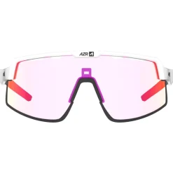 Occhiali da sole AZR Speed Rx Blanche Mate Noir Photochromique Irisé Rouge