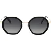Occhiali da sole Binocle Eyewear Angela Shiny Gold Black Gradient Grey Polarized