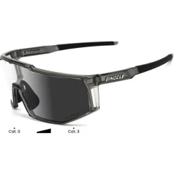Occhiali da sole Binocle Eyewear Horizon Shiny Grey Translucide Grey Photo