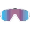 Occhiali da sole Bliz Fusion Matte White Nano Optics Nordic Light Begonia Violet Blue Multi