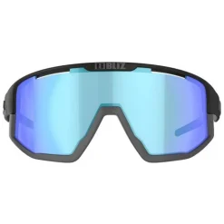 Occhiali da sole Bliz Fusion Nano Optics Nordic Light Matt Black Coral Orange Blue Mirror