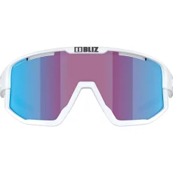 Occhiali da sole Bliz Fusion Small Matte White Nano Optics Nordic Light Begonia Violet Blue Multi
