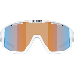 Occhiali da sole Bliz Fusion Small Matte White Nano Optics Nordic Light Coral Orange Blue Multi