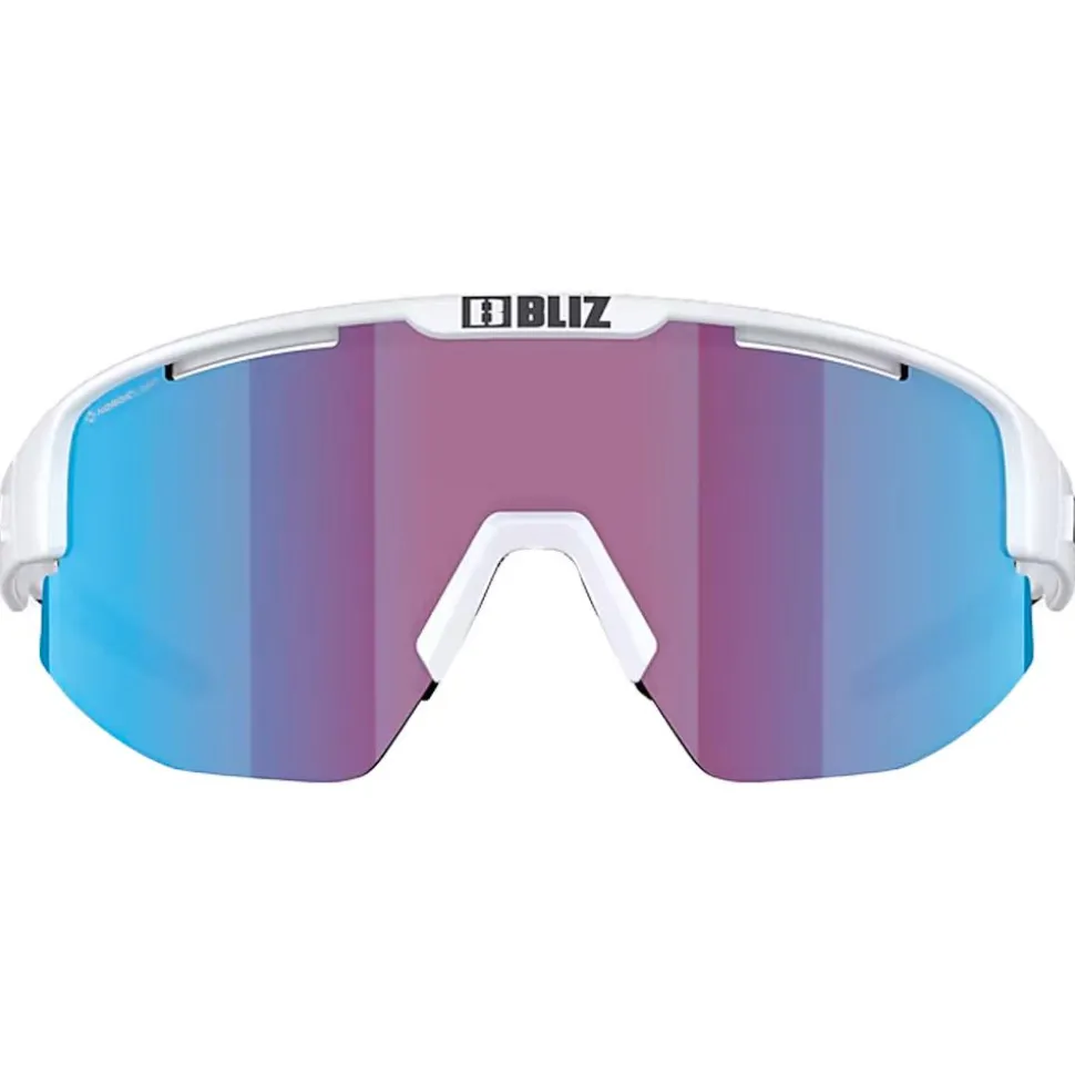 Occhiali da sole Bliz Matrix Small Matte White Nano Optics Nordic Light Begonia Violet Blue Multi
