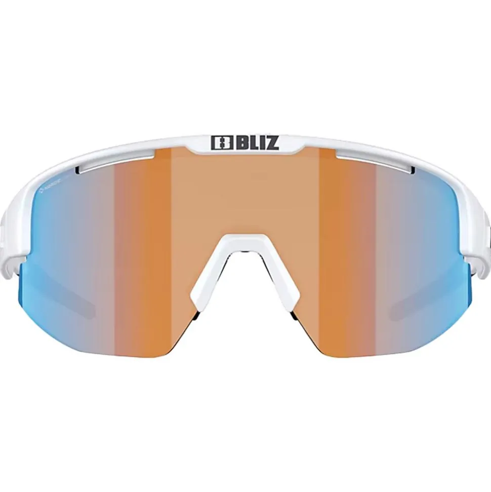 Occhiali da sole Bliz Matrix Small Matte White Nano Optics Nordic Light Coral Orange Blue Multi