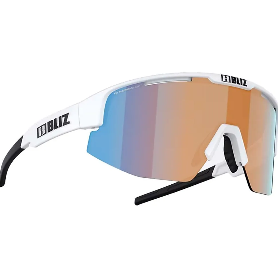Occhiali da sole Bliz Matrix Small Matte White Nano Optics Nordic Light Coral Orange Blue Multi