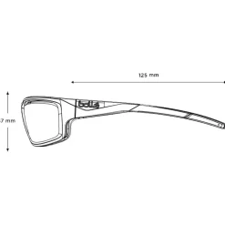 Occhiali da sole Bollé Cerber Black Matte Sky Blue Polarized