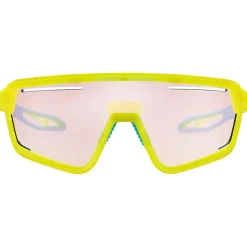 Occhiali da sole Cebe S'Track Vision Translucent Neon Yellow Blue Zone Vario Rose Cat.1-3 Silver