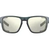 Occhiali da sole Julbo Shield M Translucide Mat Noir Bleu Reactiv High Contrast 0-4