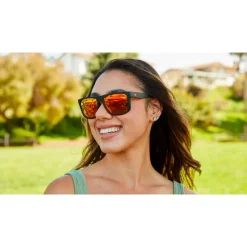 Occhiali da sole Knockaround Torrey Pines Matte Black Red Sunset