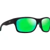 Occhiali da sole Maui Jim Ano Nui Matte Black Green MauiGreen Mineral Superthin