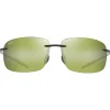 Occhiali da sole Maui Jim Breakwall Shiny Trans Khaki Green Maui Ht MauiPure