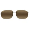 Occhiali da sole Maui Jim Breakwall Noir Brillant Bronze