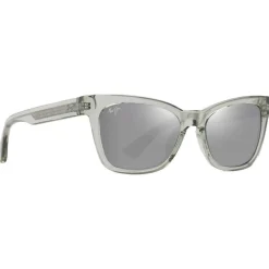 Occhiali da sole Maui Jim Hiwahiwa Shiny Transparent Sage Green Neutral Grey Mineral Superthin