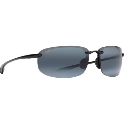 Occhiali da sole Maui Jim Hookipa Noir Brillant Gris Neutre Polycarbonate Bidegrade