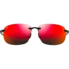 Occhiali da sole Maui Jim Ho'okipa Xlarge Noir Mat Hawaii Lava MauiPure