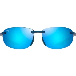 Occhiali da sole Maui Jim Hookipa Ultra Asian Fit Metal Matte Blue Blue Hawaii MauiUltra