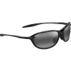 Occhiali da sole Maui Jim Hookipa Ultra R Shiny Black Neutral Grey MauiUltra
