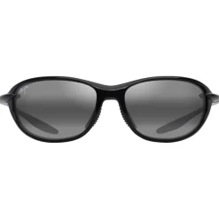 Occhiali da sole Maui Jim Hookipa Ultra R Shiny Black Neutral Grey MauiUltra