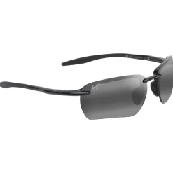 Occhiali da sole Maui Jim Hookipa Ultra G Shiny Black Neutral Grey MauiUltra